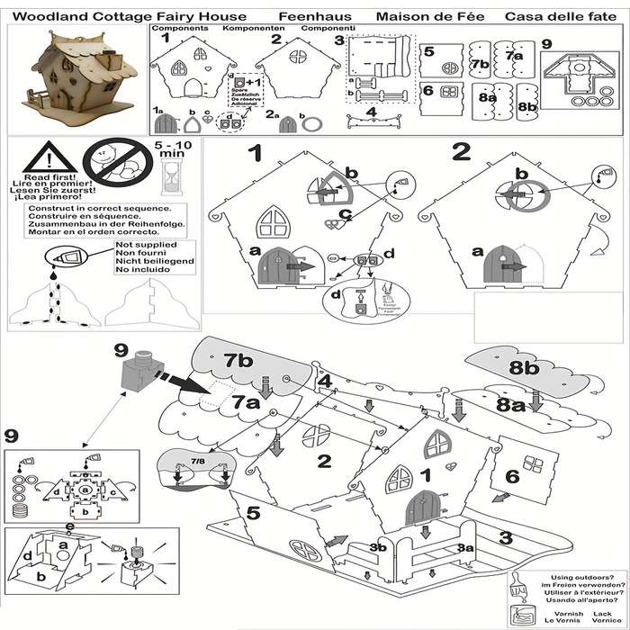 Building Toy Architectural Model Toy Set Items Fairy House Craft Kit