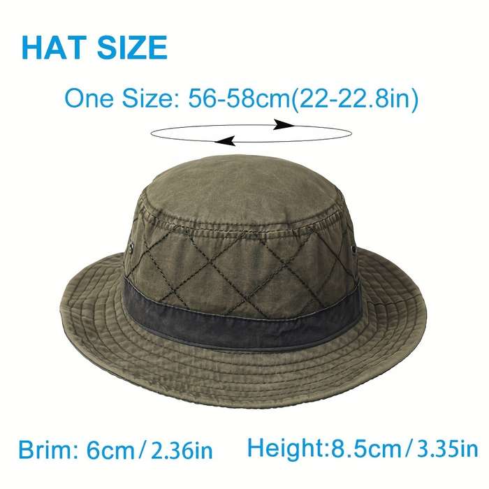 1pc Spring Summer Casual Bucket Hats for Men Women Washed Panama Hat Hiking Camping Outdoor Hat