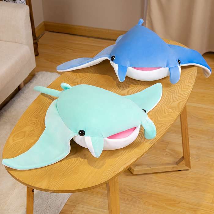Toy Dolls color Sky Blue Manta Ray size Small Size  60CM Long  70CM Wide  0.23KG