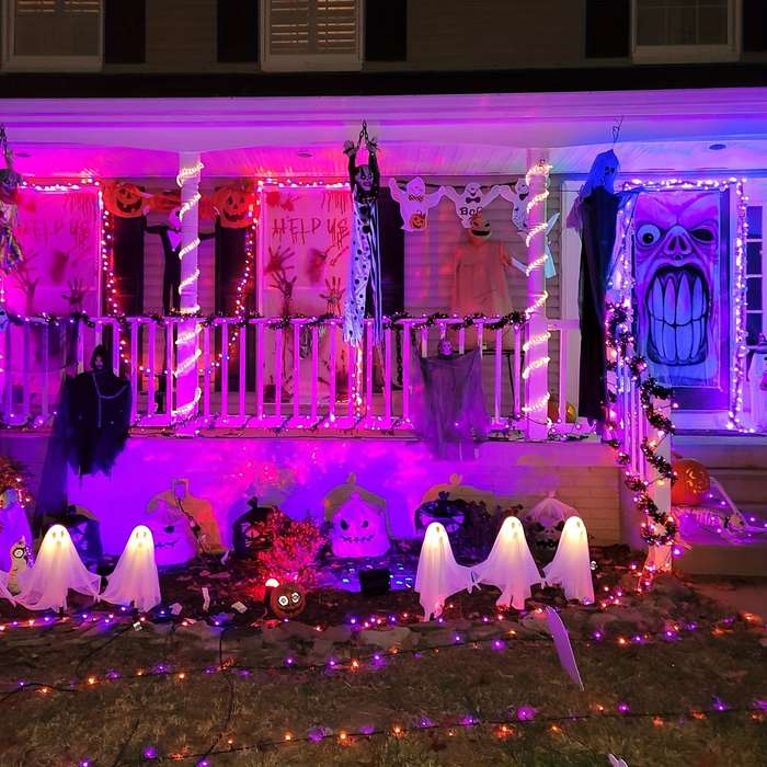 Halloween Decorations Color Orange And Purple Size 12M 39Ft 100Led 8Modes