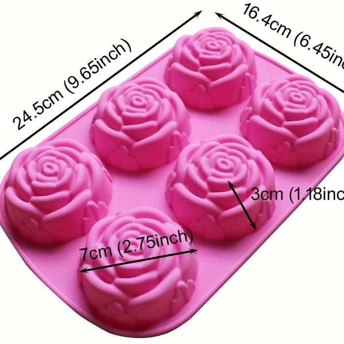 Suitable For Baking Molds Style   Orange 1 Piece   Large Rose Cake Mold