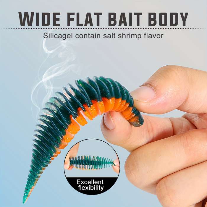 3pcs 7.5cm Soft Fishing Lures Lifelike Artificial Swimbait with Realistic Segmented Body 6 Vibrant C