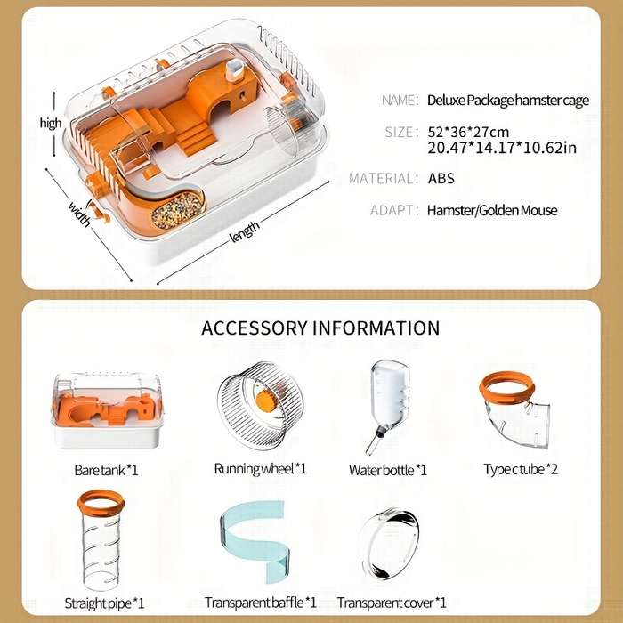 Pet Supplies Color Deluxe Panoramic Hamster Villa