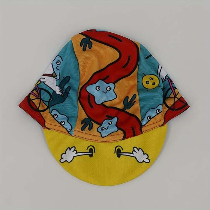 1pc Breathable Sun Protection Cycling Cap for Men and Women Funny Sports Cloth Hat for Mountain a