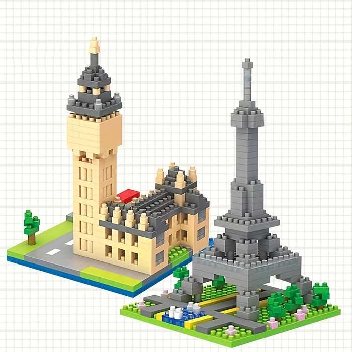 Building Toy Architectural Model Toy Set Style Swan Castle