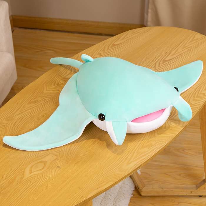 Toy Dolls color Sky Blue Manta Ray size Small Size  60CM Long  70CM Wide  0.23KG