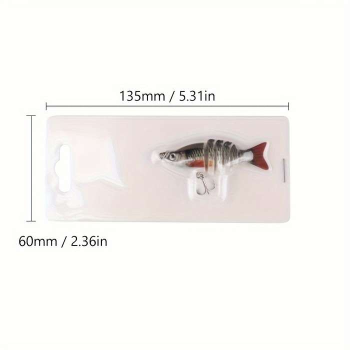1pc Mini Multi-segment Bionic Hard Bait 5.99cm 5g Artificial Swimbait