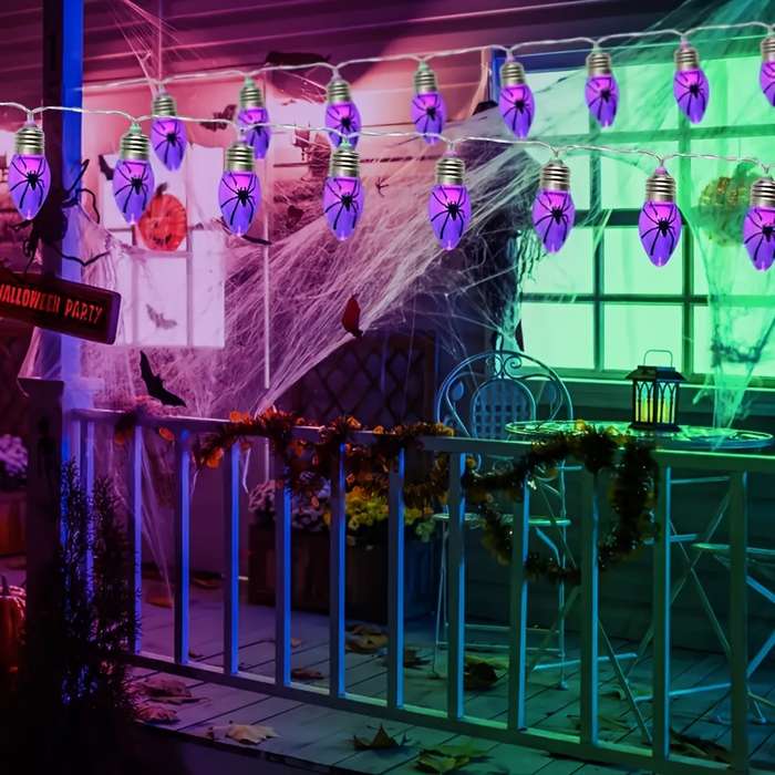 Halloween Decorations Color Light Purple Model 2 Meters 10 Lights
