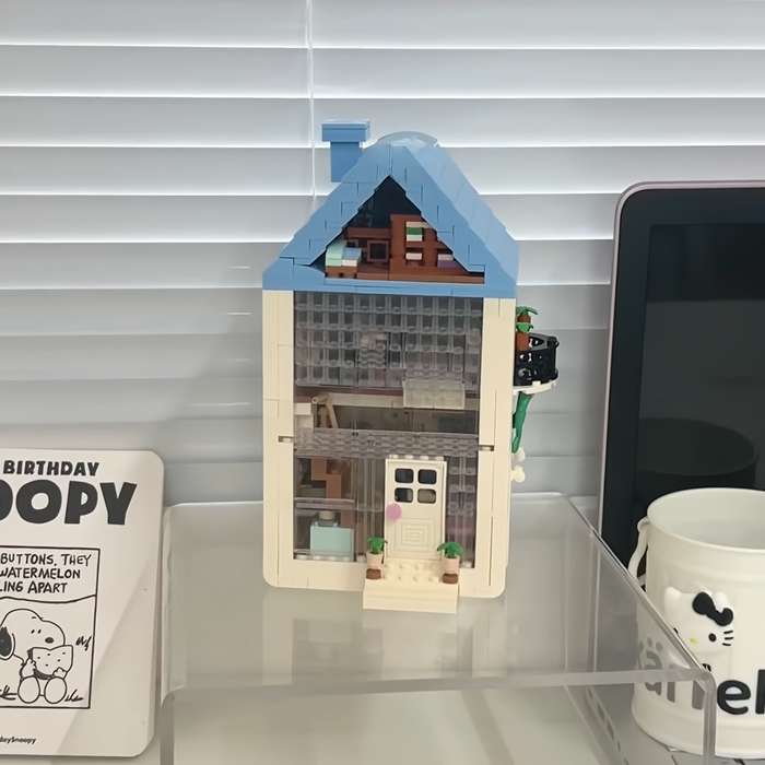 Building Toy Architectural Model Toy Set Model Blue Building Blocks