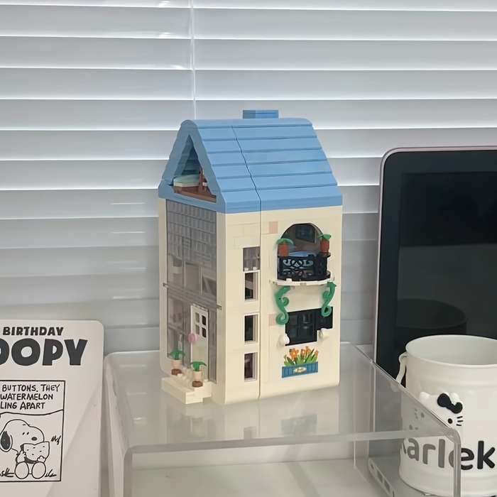 Building Toy Architectural Model Toy Set Model Blue Building Blocks