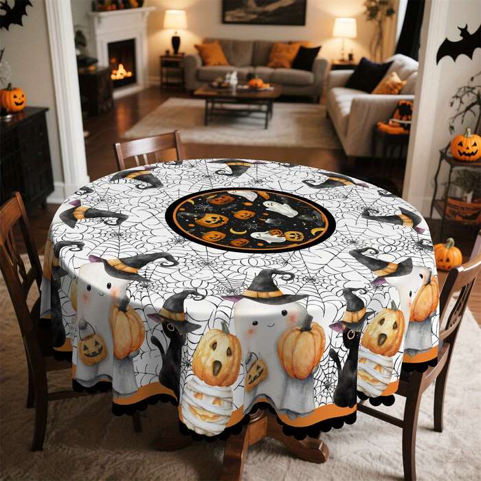 Halloween tablecloth decoration size Rectangle 60x86inch or 152x220cm