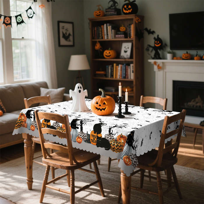 Halloween tablecloth decoration size Rectangle 60x86inch or 152x220cm