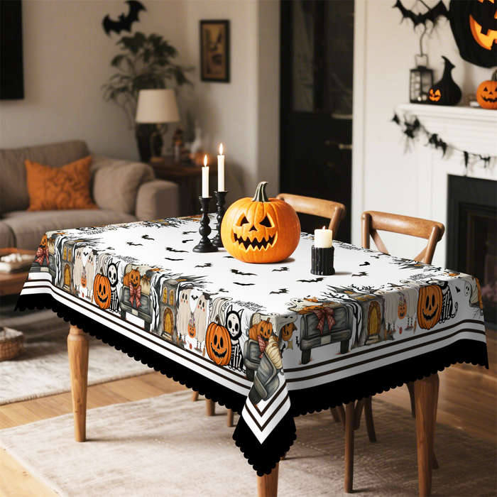 Halloween tablecloth decoration size Rectangle 60x86inch or 152x220cm