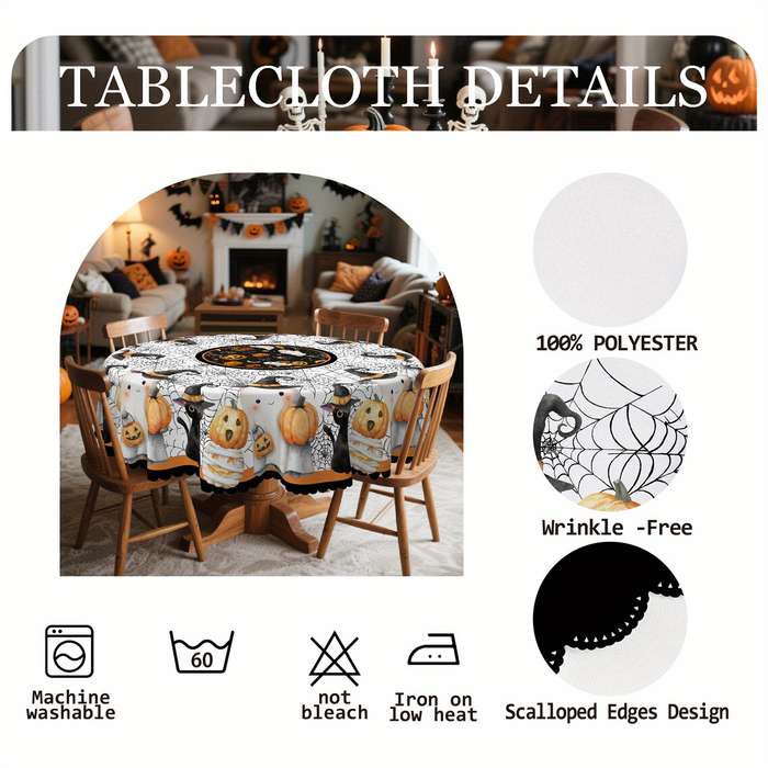 Halloween tablecloth decoration size Rectangle 60x86inch or 152x220cm
