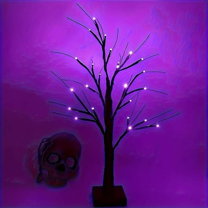 Halloween Decorations Color 2Pcs Purple Light