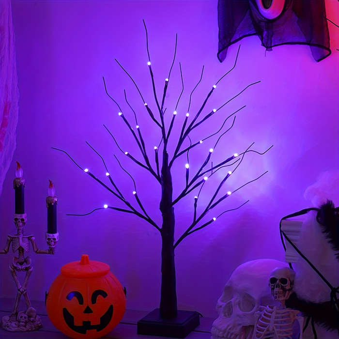 Halloween Decorations Color 2Pcs Purple Light