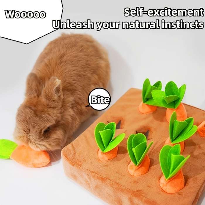 Pet Supplies Quantity 8  Hole Rabbit Carrot Toy