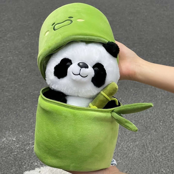 Toy Dolls color Green Bamboo Tube Panda