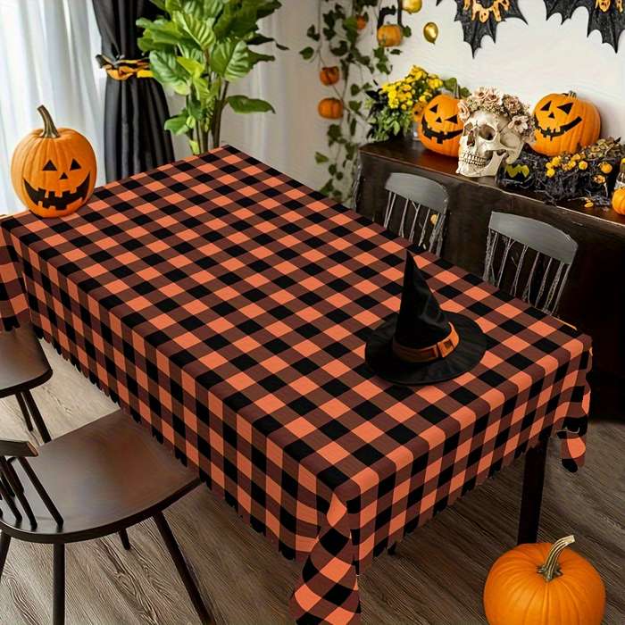 Halloween tablecloth decoration size Round 60Inch 152cm add 4pcs Self adhesive