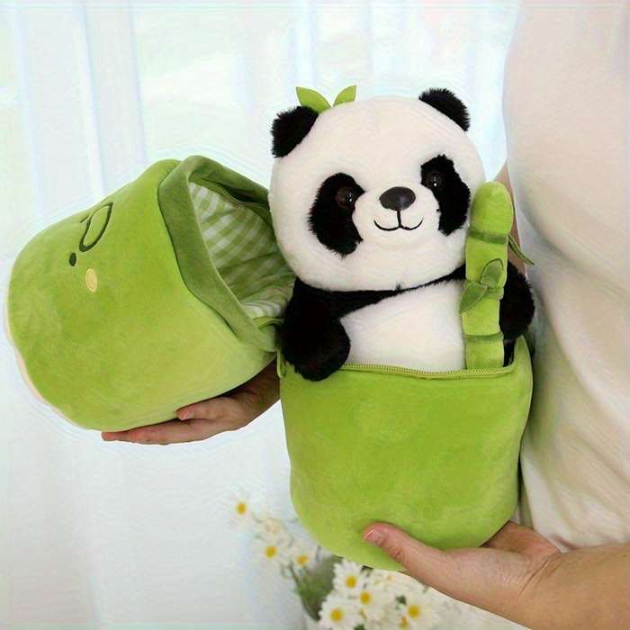 Toy Dolls color Green Bamboo Tube Panda
