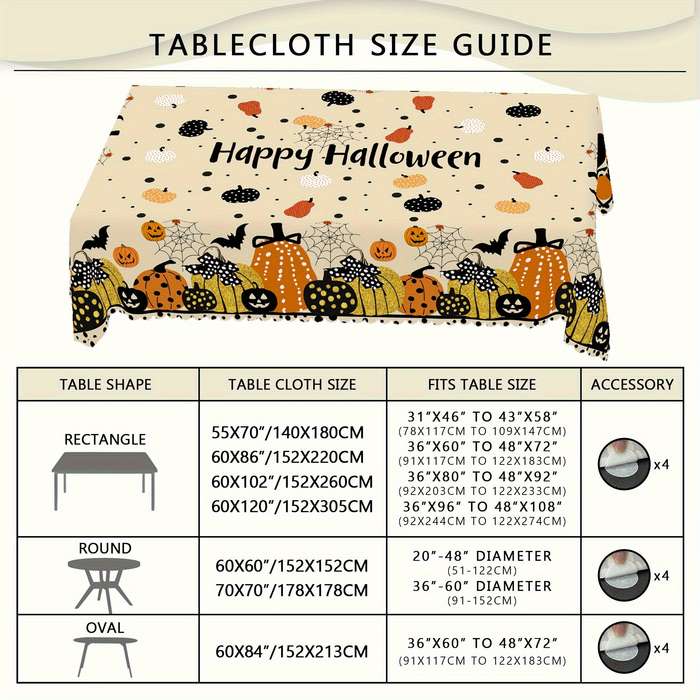 Halloween tablecloth decoration size Round 152.4152.4cm