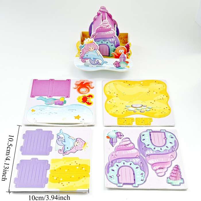 Building Toy Architectural Model Toy Set Model Random Quantity 4 Pcs