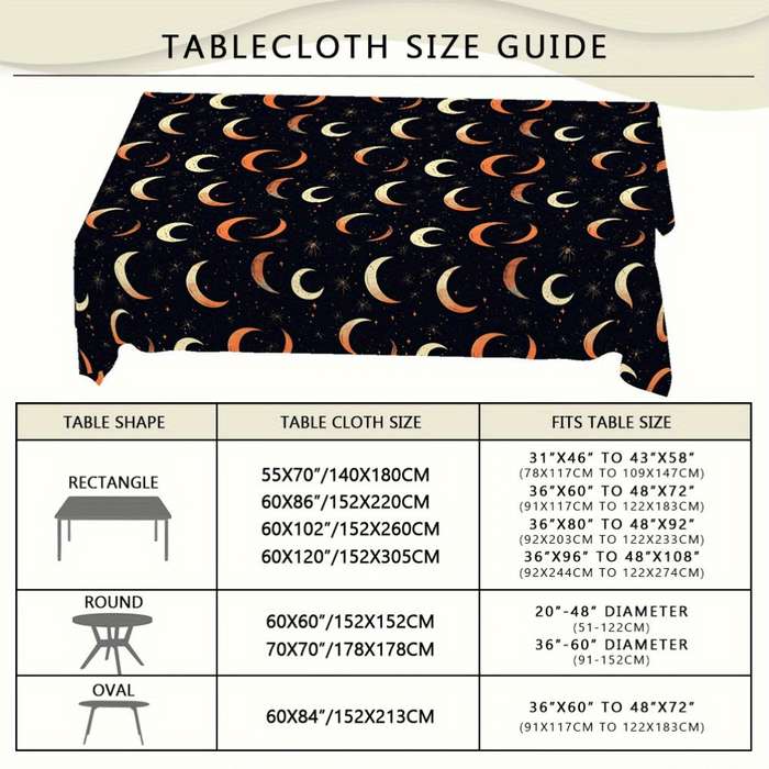 Halloween tablecloth decoration size Round 177.8177.8cm