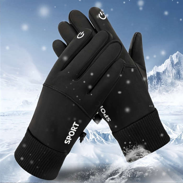 Winter Gloves Color Black Size One To Size