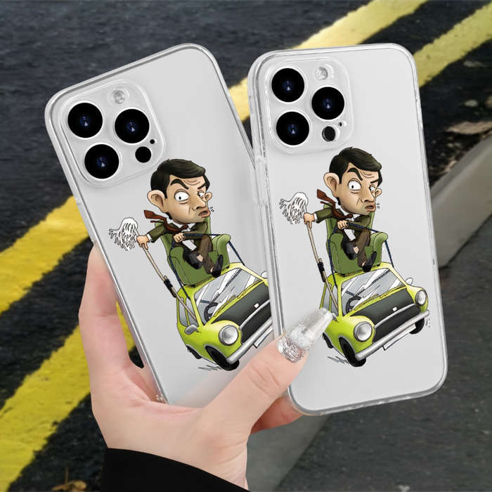 1Pc Transparent For iPhone 13 Pro Mr Humorous Car Phone Case