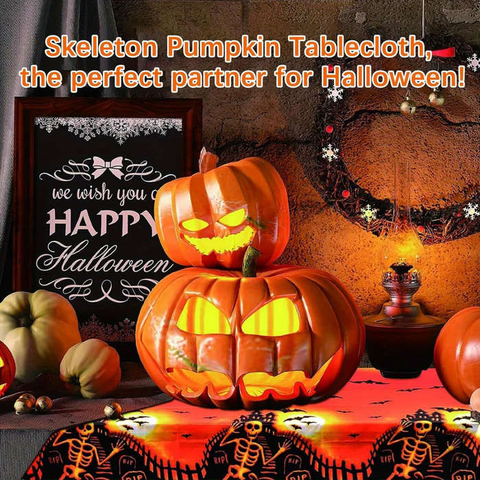 Halloween tablecloth decoration color Orange Black