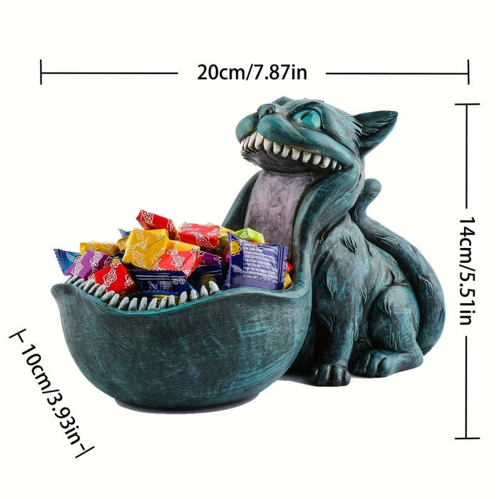 Halloween Decorations Items Large Mouth Cat Statue Decoration
