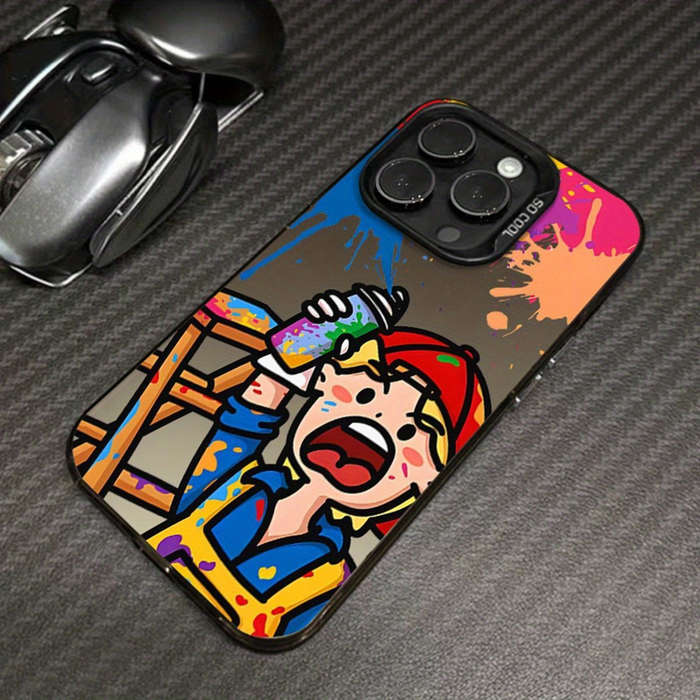 1Pc Purple For iPhone XS Max Fantastic Doodle Phone Case