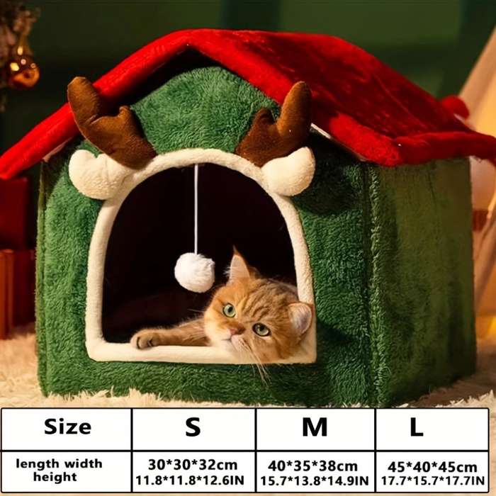 Pet supplies color Polychrome size 1set  cat bed  Add  scarf  L