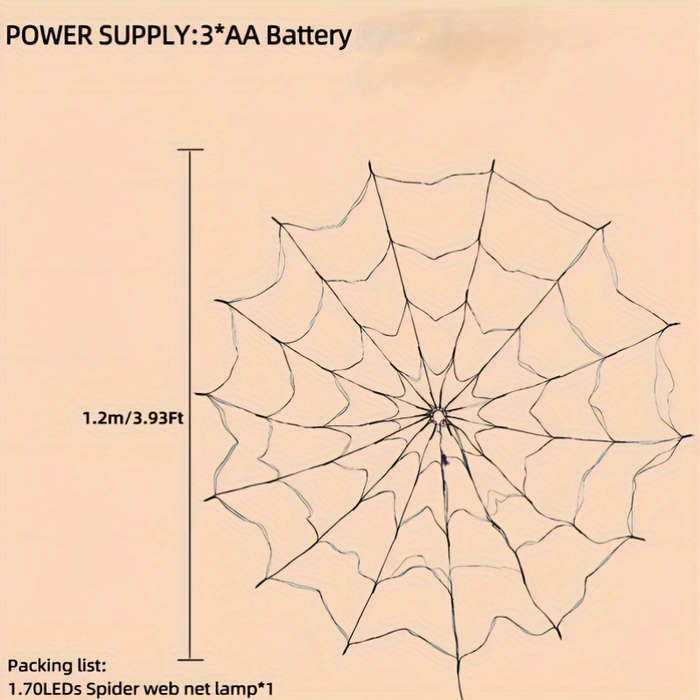 Halloween Decorations Color Purple Model Spider Web Lights