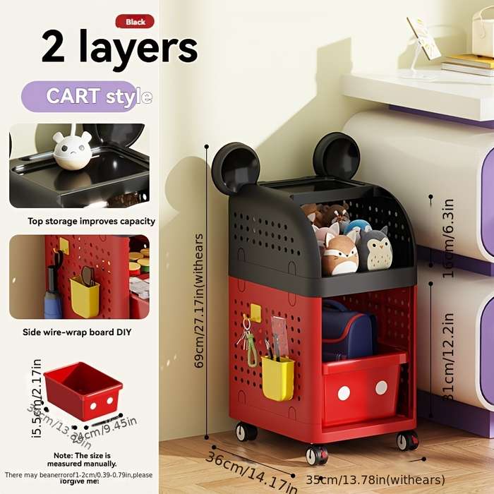 Storage And Organizationcolor 1Pc Double Layer Black