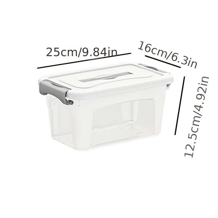 Storage And Organizationcolor Transparent White Style  With Handle And No Wheels