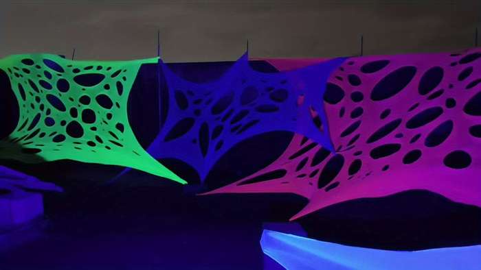 Halloween Decorations Color 300.0 X 140.0Cm Pink Spider Web