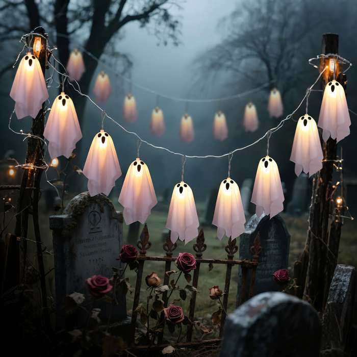 Halloween Decorations Color Warm Color  Battery Box Powered  8 Flashing Modes
