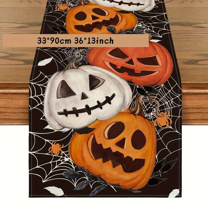 Halloween tablecloth decoration color Black Model 33 x 120cm