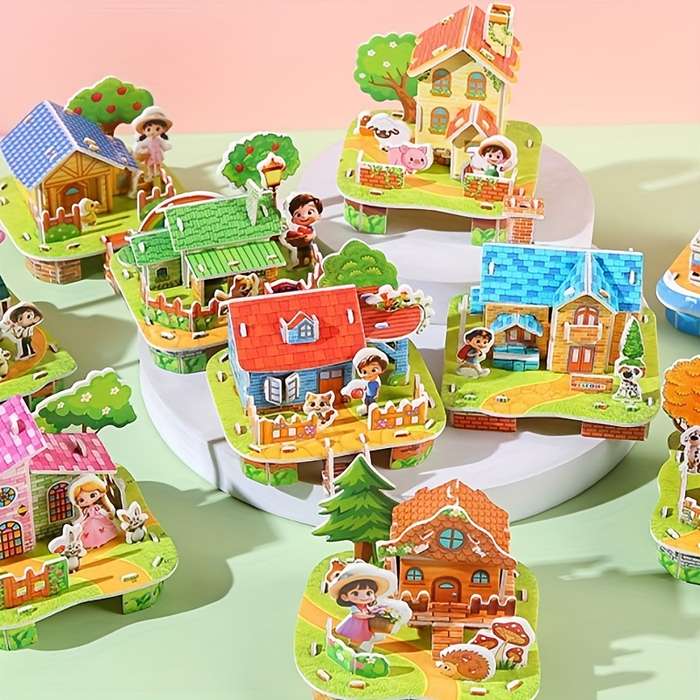 Building Toy Architectural Model Toy Set Model 3Pcs Random Styles