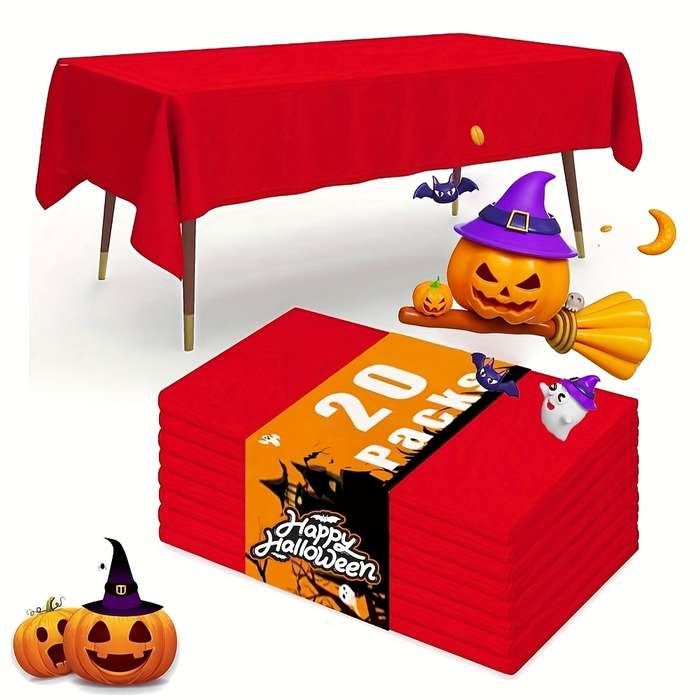 Halloween tablecloth decoration color Red Halloween Tablecloth Pack of 20 size 137 x 183