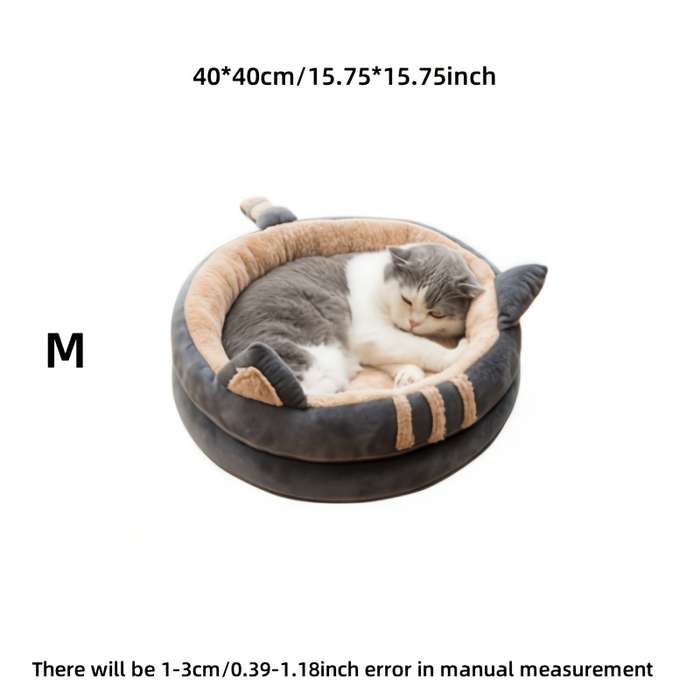 Pet Supplies Color Half Enclosed Cat Bed Gray Size 40 X 40Cm
