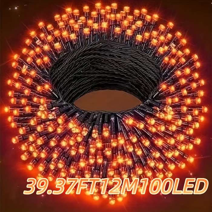 Halloween Decorations Color Orange Light Quantity 100Led 8 Modes