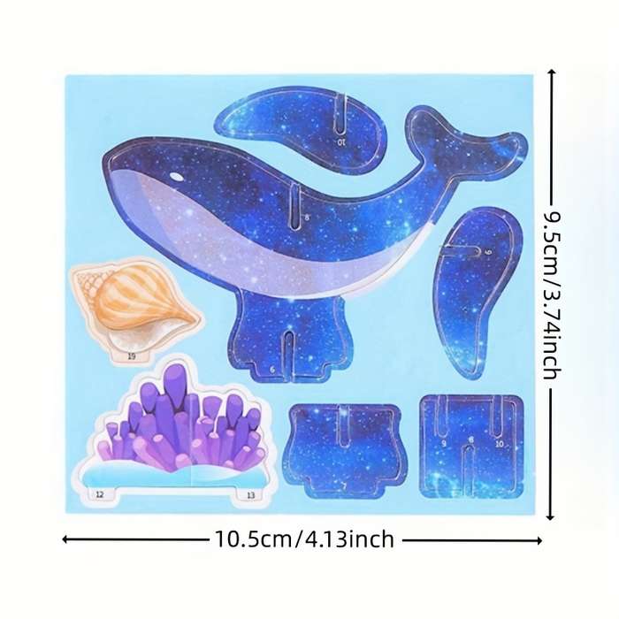 Building Toy Architectural Model Toy Set Style 4Pcs Ocean Style