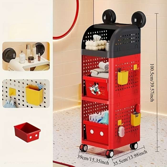 Storage And Organizationcolor Black And Red 2 Layer Standing Model