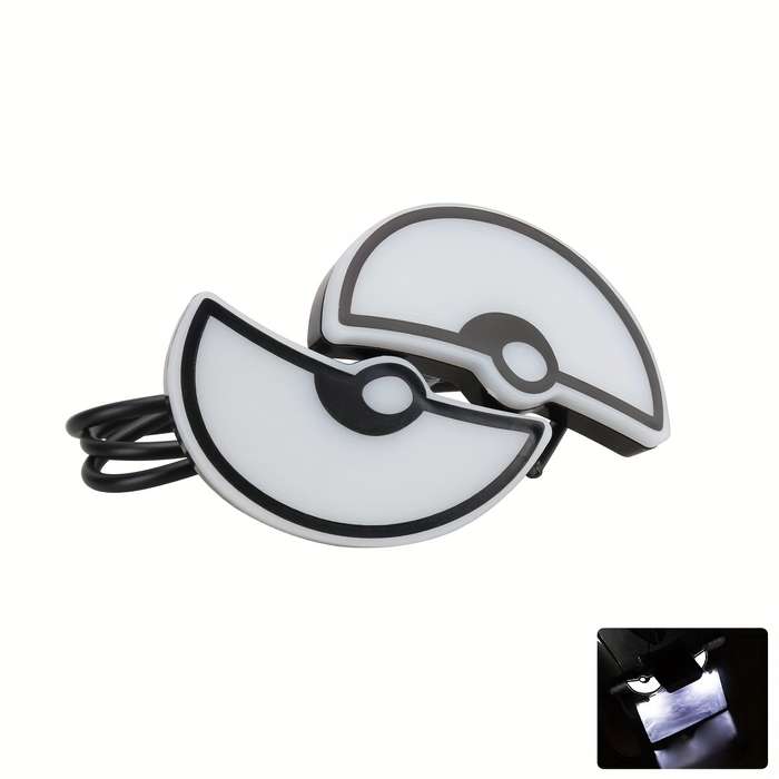 2pcs White Car & Motorcycle LED Eye Lights Colorful Atmospheric Half-Moon Design