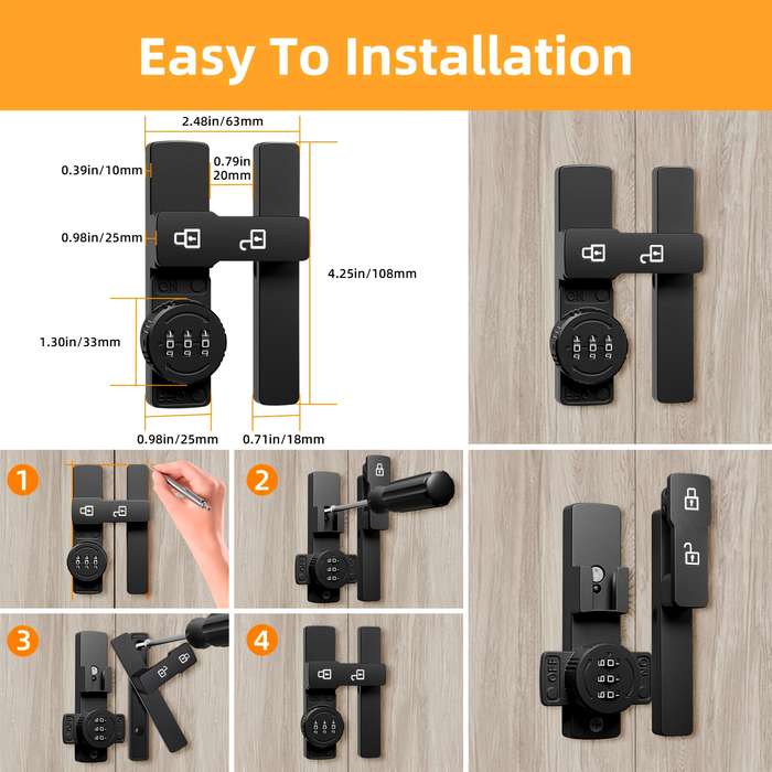 Lock Model Fluorescent Black