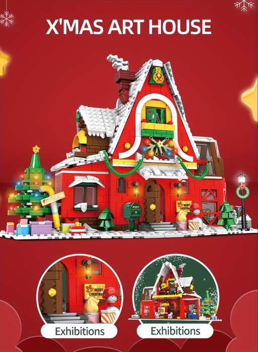 Building Toy Architectural Model Toy Set Color Art House  1301 Pieces