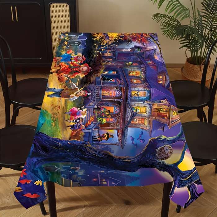 Halloween tablecloth decoration size 55.1 x 78.7in or 140 x 200cm