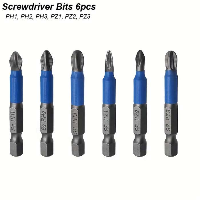 Screwdriver Bit Tool Set Color 6Pcs Non Slip Screwdriver
